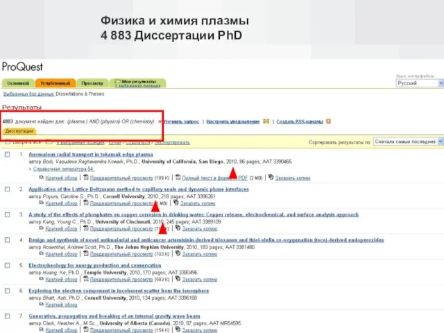 Физика и химия плазмы 4 883 Диссертации PhD