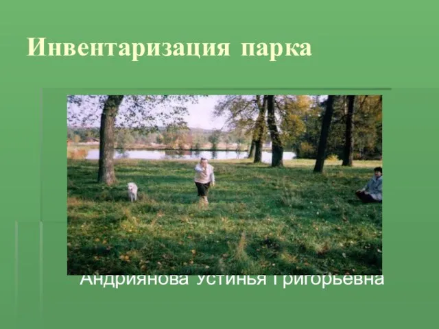 Инвентаризация парка Андриянова Устинья Григорьевна