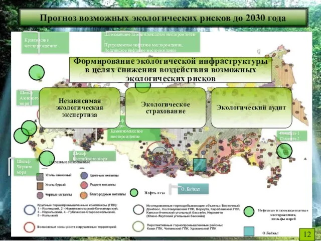 Прогноз возможных экологических рисков до 2030 года Кравцовское месторождение Штокманское газоконденсатное месторождение