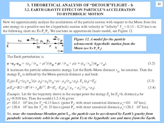 3. THEORETICAL ANALYSIS OF “DETOUR”FLIGHT - b 3.2. EARTH GRAVITY EFFECT ON