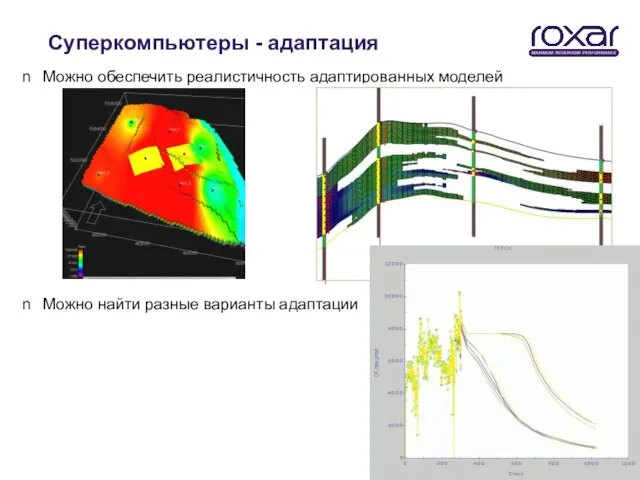 Суперкомпьютеры - адаптация Можно обеспечить реалистичность адаптированных моделей Можно найти разные варианты адаптации