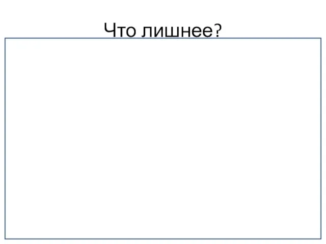 Что лишнее? 1 3 2 4