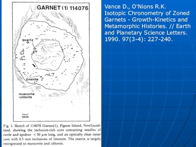 Vance D., O'Nions R.K. Isotopic Chronometry of Zoned Garnets - Growth-Kinetics and