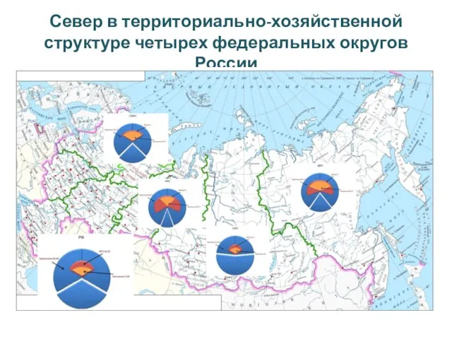 Север в территориально-хозяйственной структуре четырех федеральных округов России