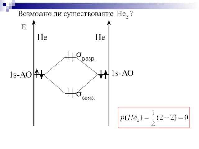 Возможно ли существование Не2 ?