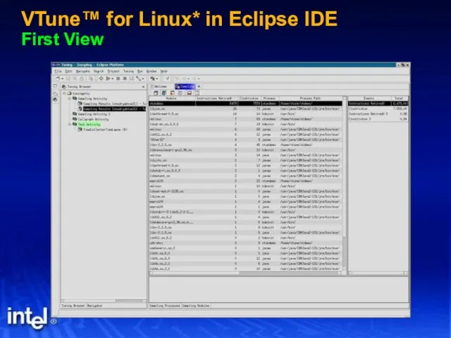 VTune™ for Linux* in Eclipse IDE First View