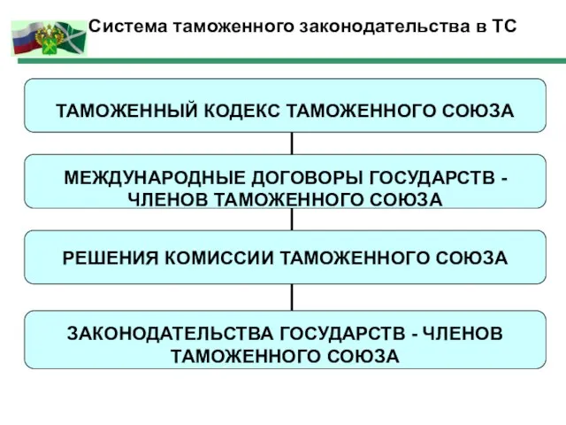 Система таможенного законодательства в ТС ТАМОЖЕННЫЙ КОДЕКС ТАМОЖЕННОГО СОЮЗА МЕЖДУНАРОДНЫЕ ДОГОВОРЫ ГОСУДАРСТВ