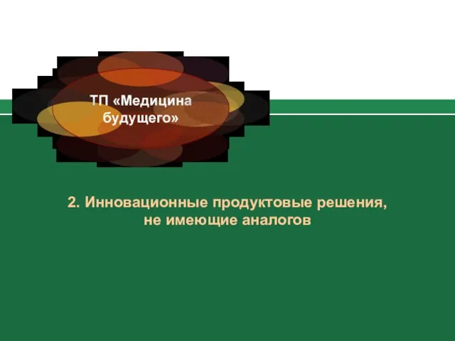 2. Инновационные продуктовые решения, не имеющие аналогов