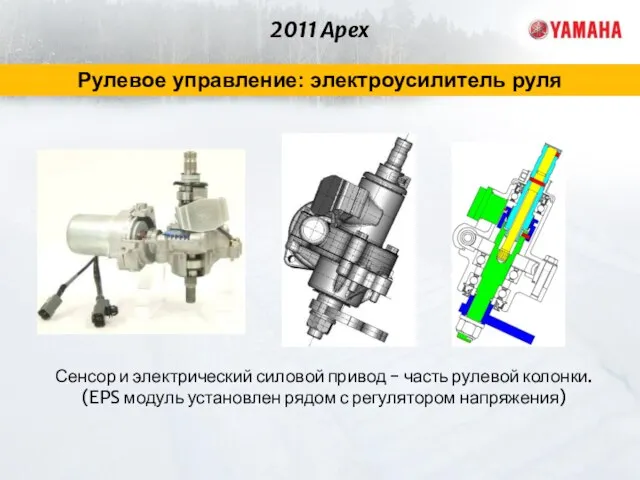 2011 Apex Рулевое управление: электроусилитель руля Сенсор и электрический силовой привод -
