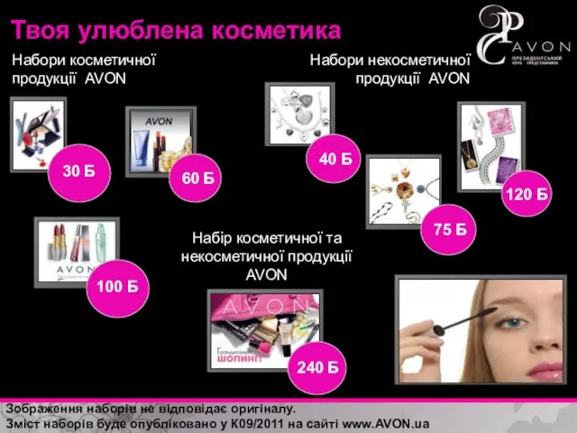 Твоя улюблена косметика Набори косметичної продукції AVON Набори некосметичної продукції AVON Зображення