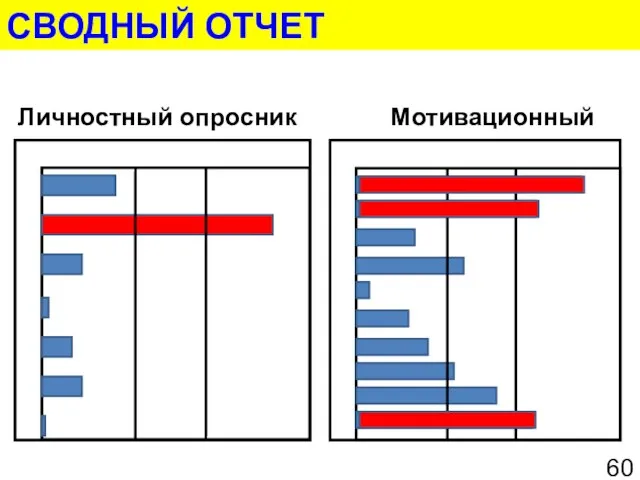 СВОДНЫЙ ОТЧЕТ Личностный опросник Мотивационный