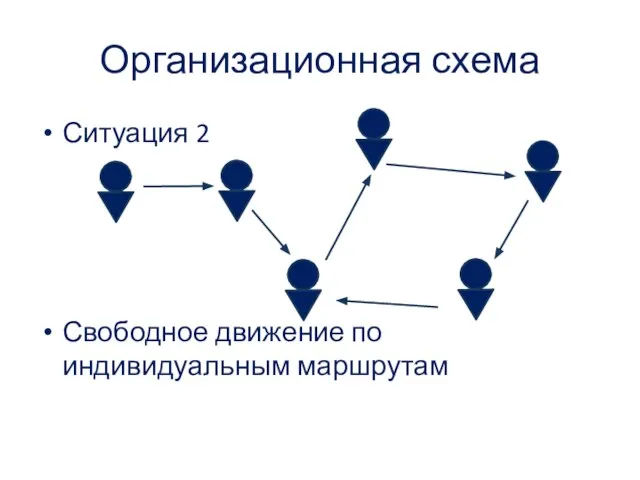 Организационная схема Ситуация 2 Свободное движение по индивидуальным маршрутам