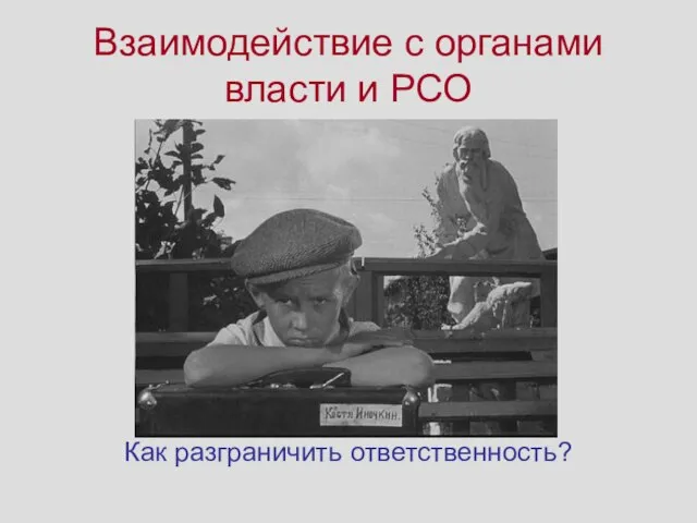 Взаимодействие с органами власти и РСО Как разграничить ответственность?