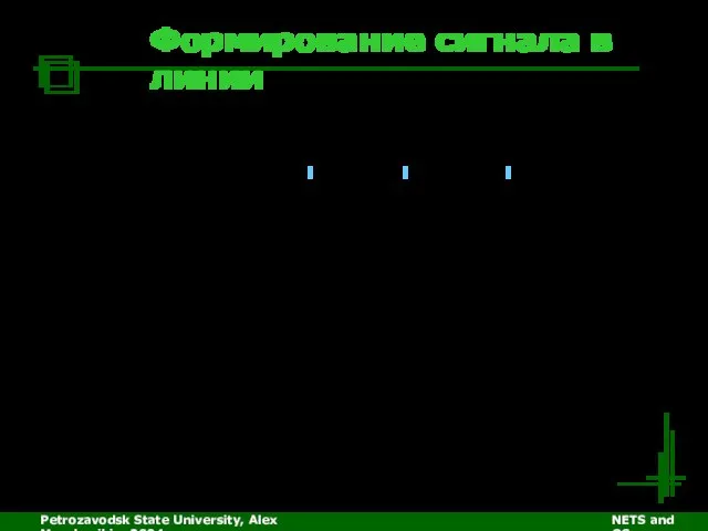 Petrozavodsk State University, Alex Moschevikin, 2004 NETS and OSs Формирование сигнала в линии