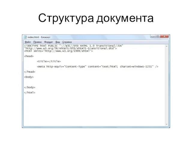 Структура документа