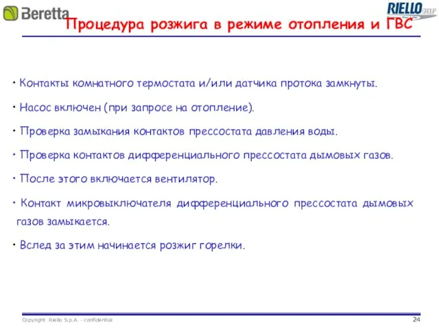 Контакты комнатного термостата и/или датчика протока замкнуты. Насос включен (при запросе на