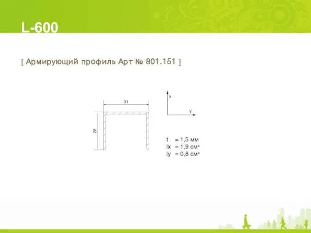 L-600 [ Армирующий профиль Арт № 801.151 ]