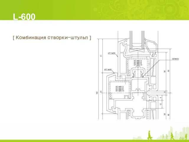 L-600 [ Комбинация створки-штульп ]