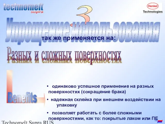 Technomelt Supra RUS / Igor Shiroky одинаково успешное применение на разных поверхностях