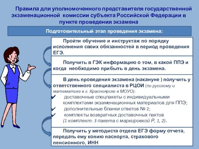 Получить в ГЭК информацию о том, в какой ППЭ и когда необходимо