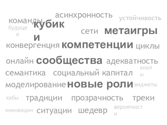 конвергенция асинхронность будущее команды прозрачность метаигры компетенции кубики циклы сети онлайн ситуации