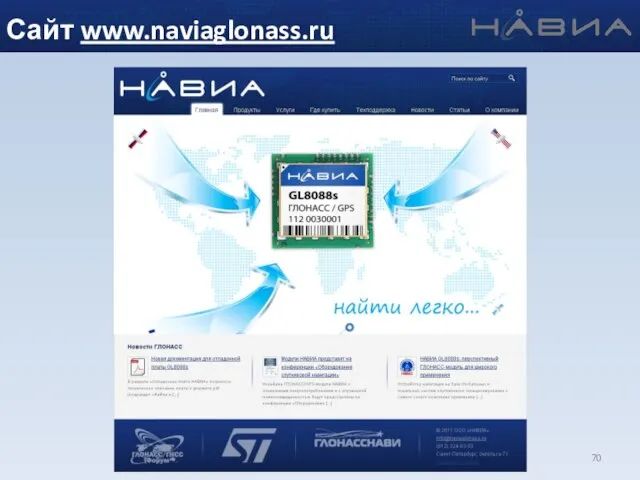 Сайт www.naviaglonass.ru