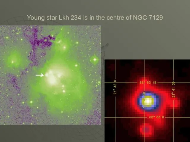 Young star Lkh 234 is in the centre of NGC 7129