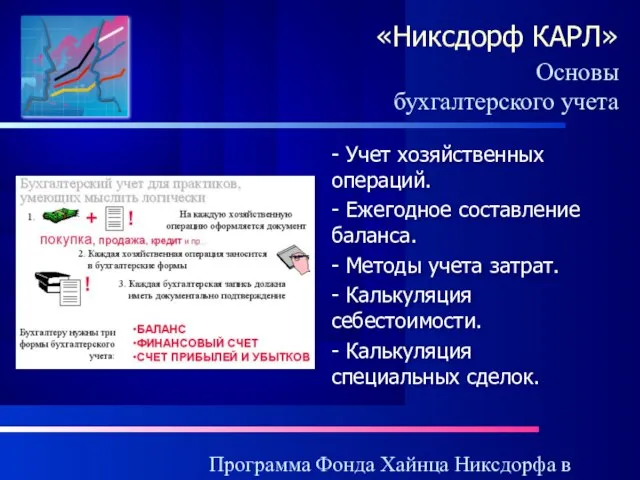 Программа Фонда Хайнца Никсдорфа в России «Никсдорф КАРЛ» - Учет хозяйственных операций.
