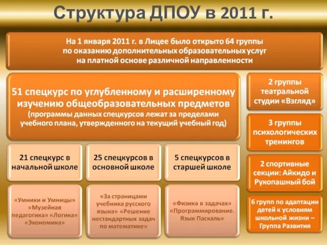Структура ДПОУ в 2011 г.