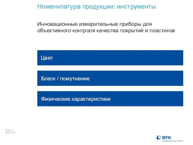 Номенклатура продукции: инструменты Инновационные измерительные приборы для объективного контроля качества покрытий и пластиков