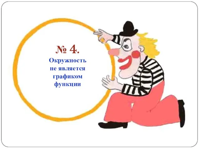 № 4. Окружность не является графиком функции