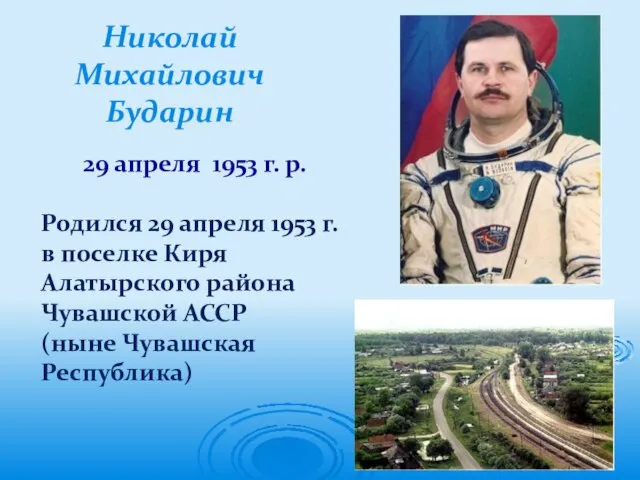 Николай Михайлович Бударин 29 апреля 1953 г. р. Родился 29 апреля 1953