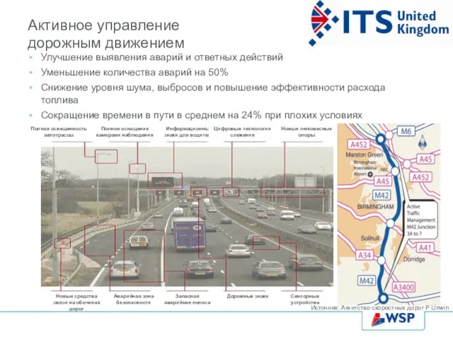 Активное управление дорожным движением Улучшение выявления аварий и ответных действий Уменьшение количества