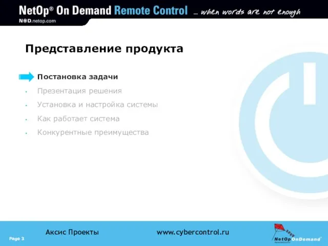 Представление продукта Постановка задачи Презентация решения Установка и настройка системы Как работает система Конкурентные преимущества