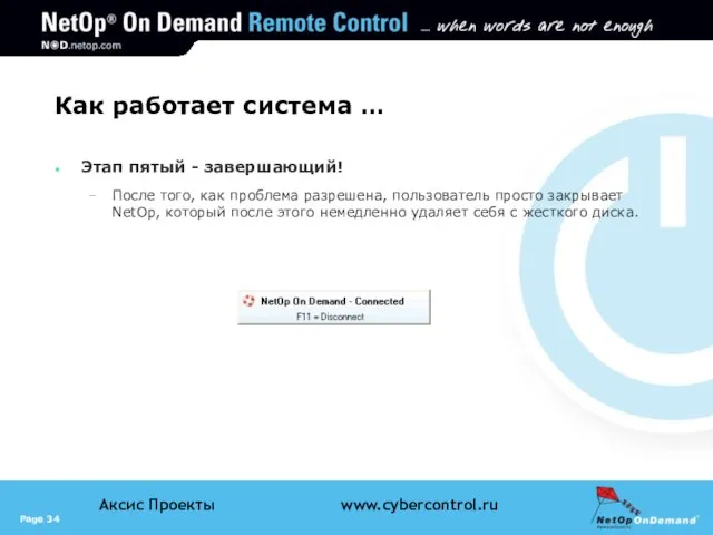 Как работает система … Этап пятый - завершающий! После того, как проблема