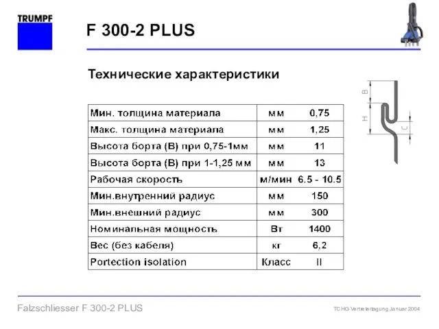 F 300-2 PLUS Технические характеристики