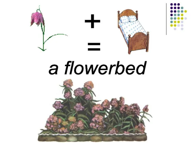 + = a flowerbed