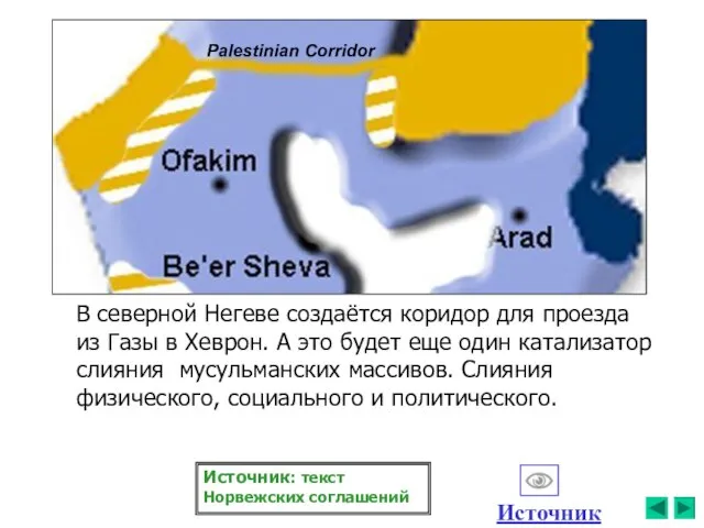 Palestinian Corridor В северной Негеве создаётся коридор для проезда из Газы в