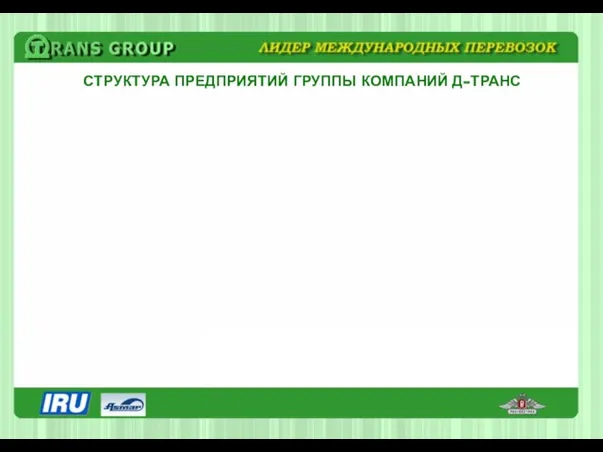 СТРУКТУРА ПРЕДПРИЯТИЙ ГРУППЫ КОМПАНИЙ Д-ТРАНС