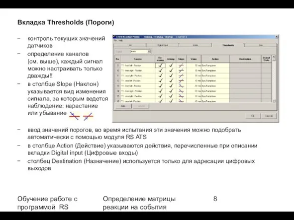 Обучение работе с программой RS BasLab ERM V. E 2.1 Определение матрицы