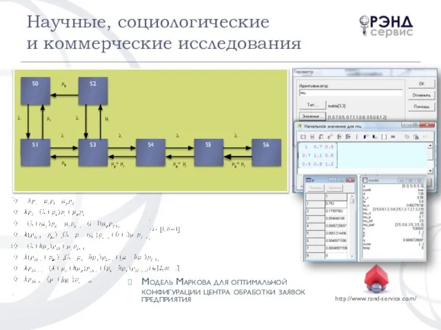 Научные, социологические и коммерческие исследования Модель Маркова для оптимальной конфигурации центра обработки