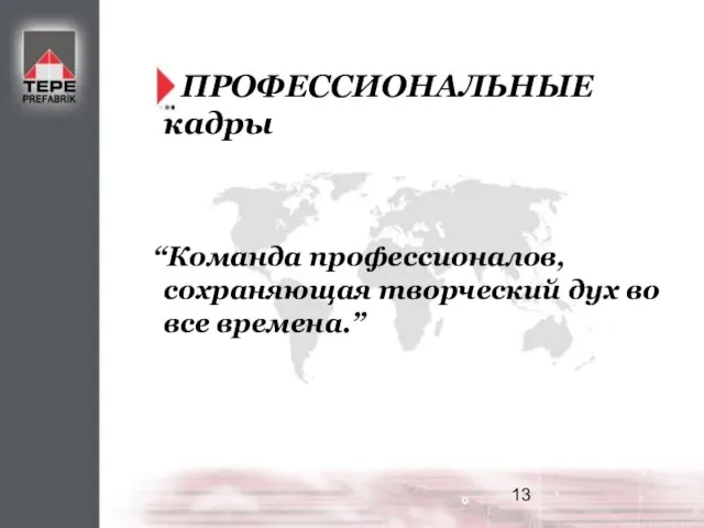 ПРОФЕССИОНАЛЬНЫЕ кадры “Команда профессионалов, сохраняющая творческий дух во все времена.”