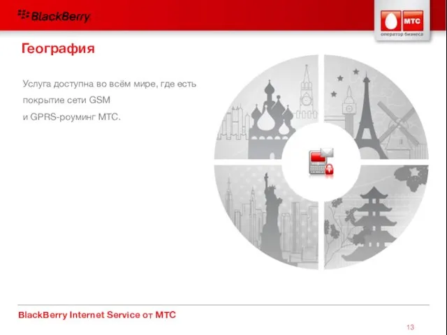 BlackBerry Internet Service от МТС Услуга доступна во всём мире, где есть