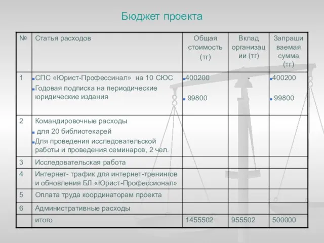 Бюджет проекта