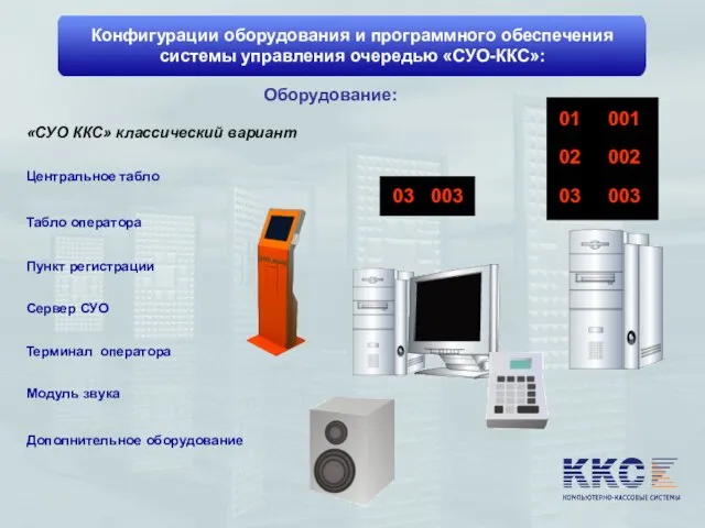 Конфигурации оборудования и программного обеспечения системы управления очередью «СУО-ККС»: «СУО ККС» классический