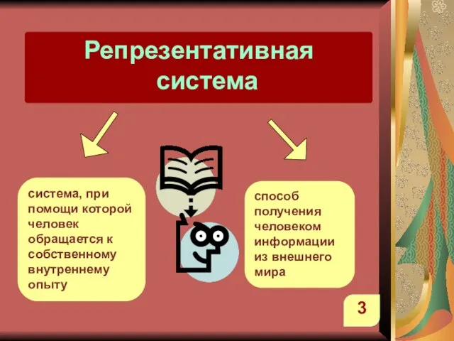 Репрезентативная система система, при помощи которой человек обращается к собственному внутреннему опыту