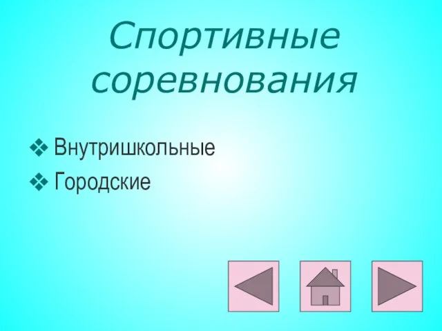 Спортивные соревнования Внутришкольные Городские