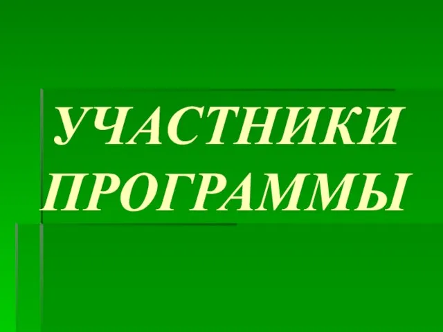 УЧАСТНИКИ ПРОГРАММЫ