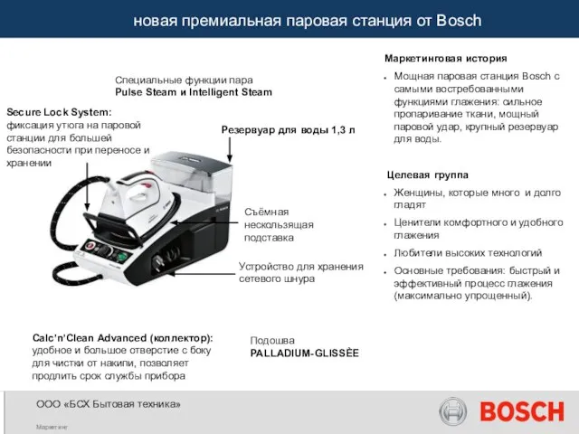 новая премиальная паровая станция от Bosch Специальные функции пара Pulse Steam и