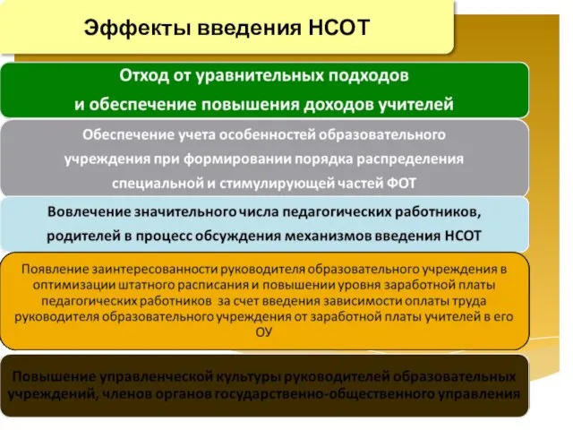 Эффекты введения НСОТ